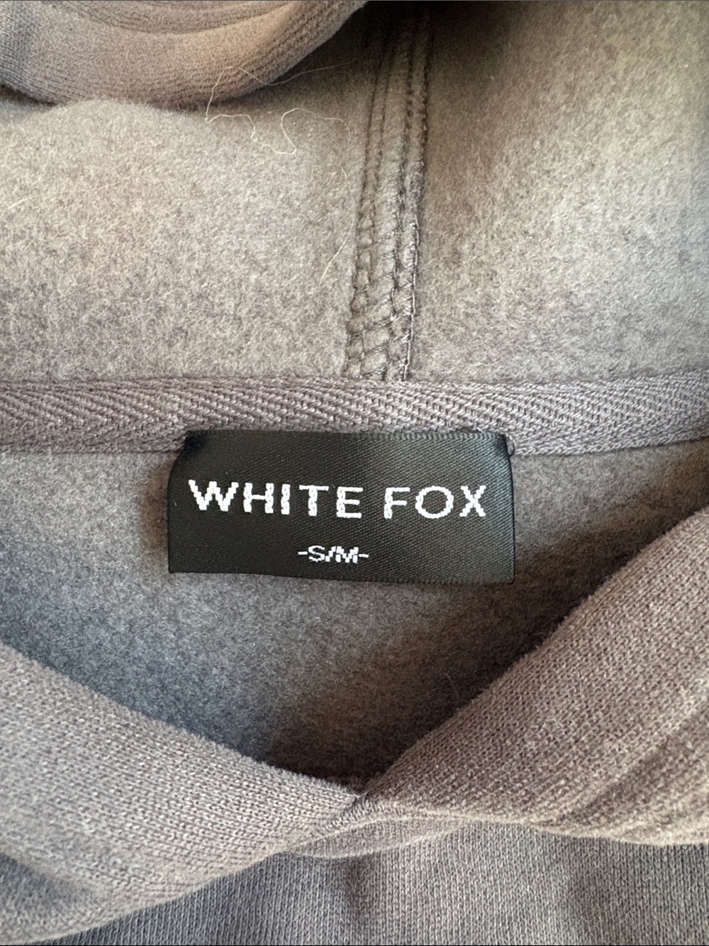 White Fox Boutique Charcoal Gray Pullover Hoodie Size: S/M - Picture 2 of 3